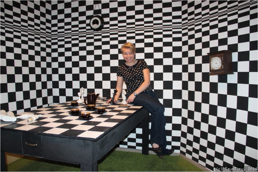 Катя на шахматном столе
