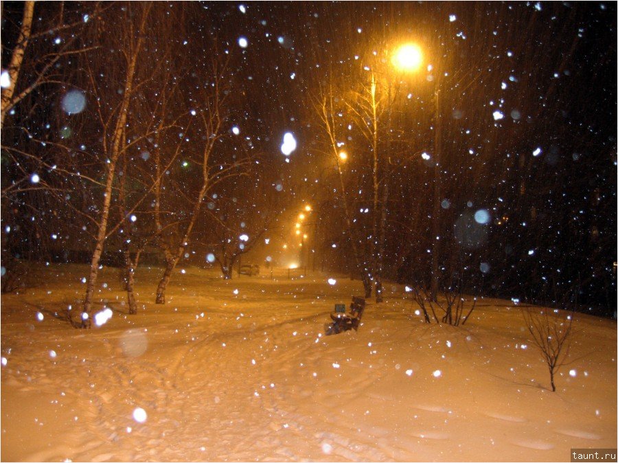 город - снегопад
